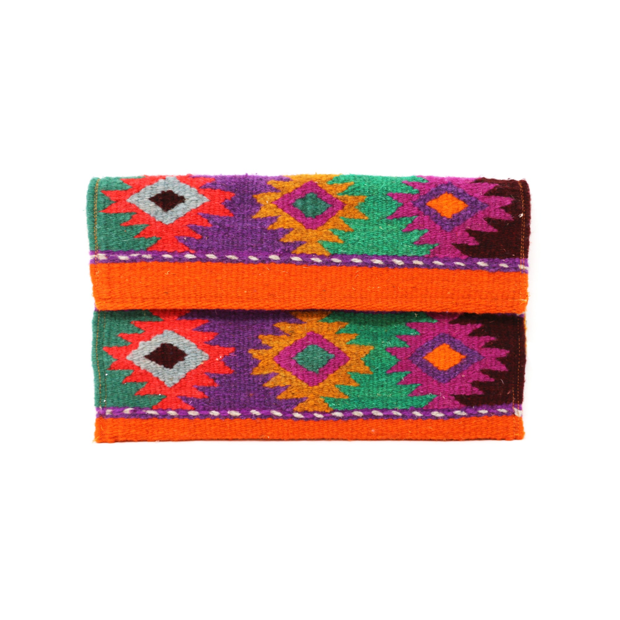 Dainzú Orange Wool Clutch