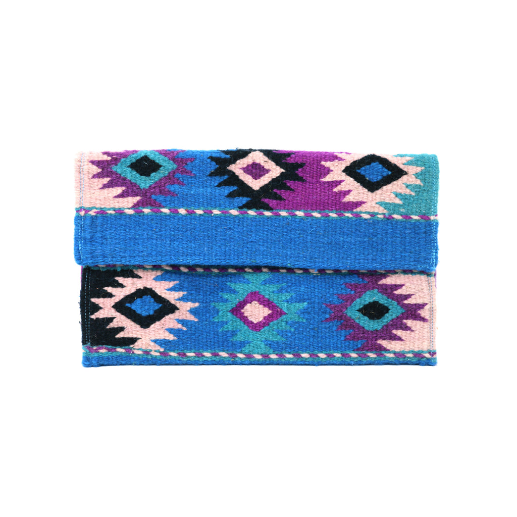 Dainzú Blue Wool Clutch