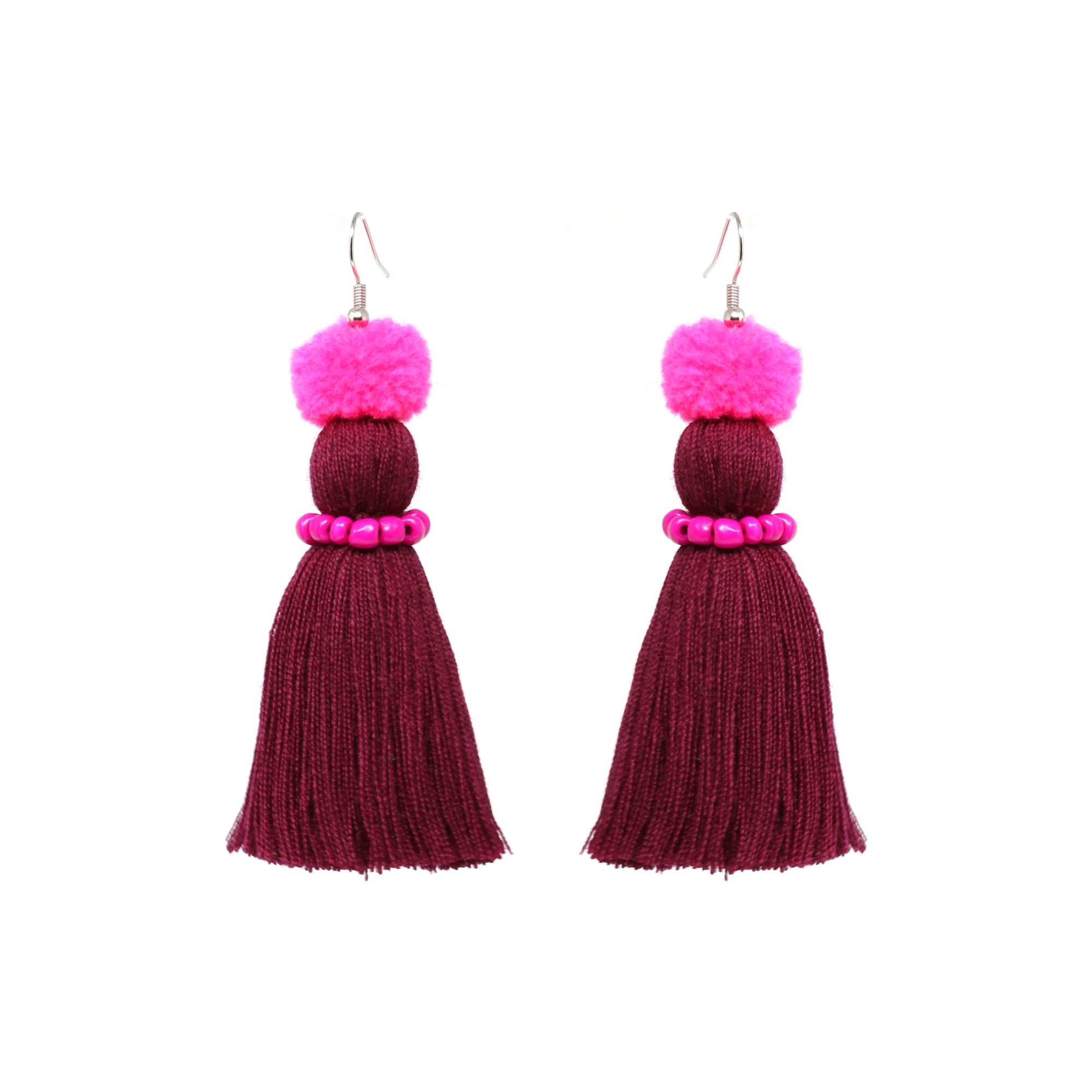 Careyes Burgundy Earrings